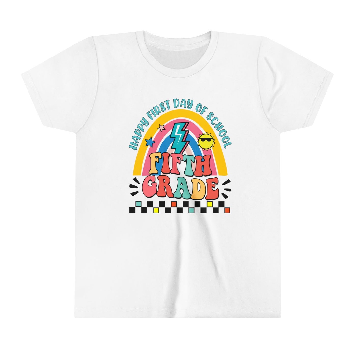Happy First day of School - 5th Grade Youth Short Sleeve Tee