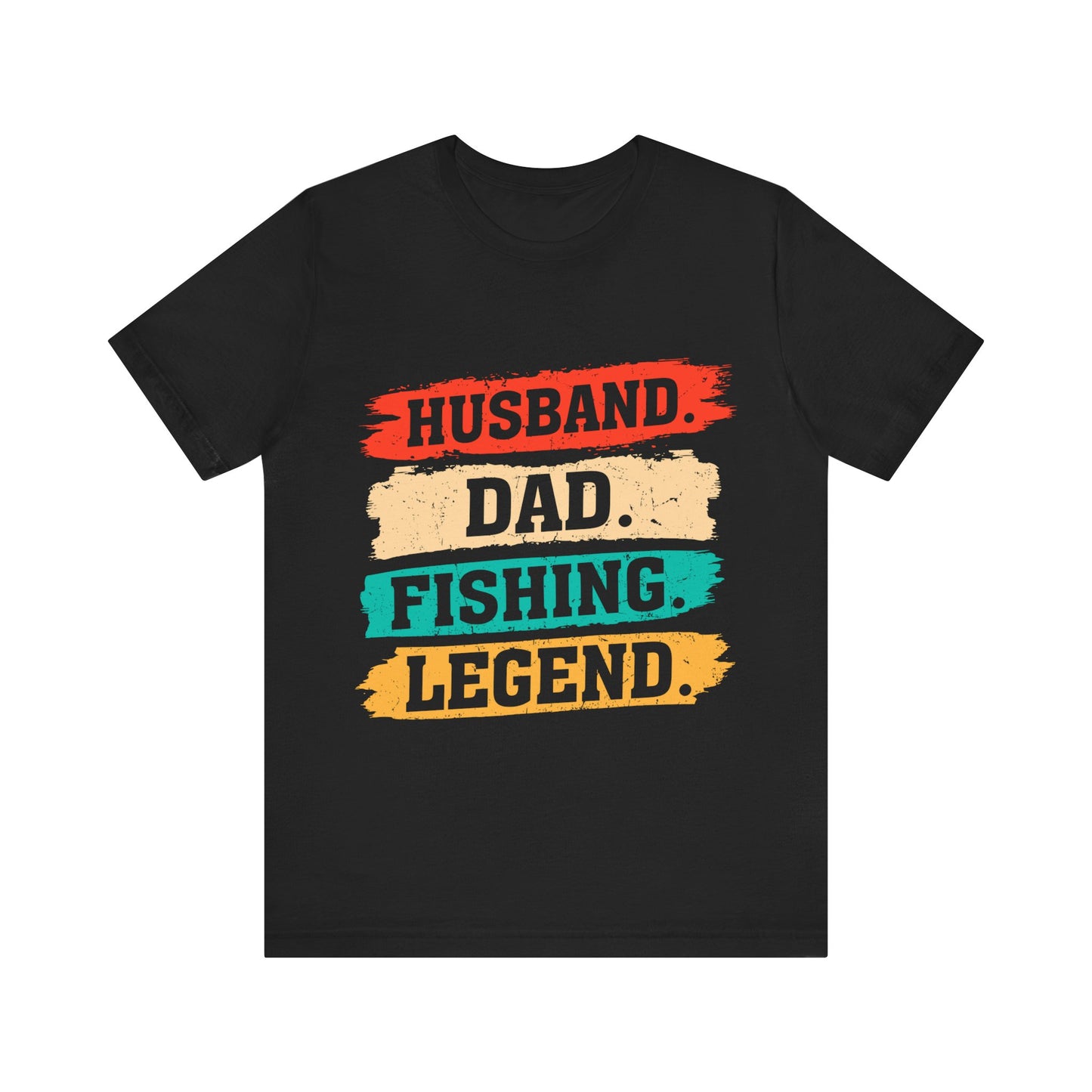 Husband Dad Fishing Legend Jersey Short Sleeve Tee