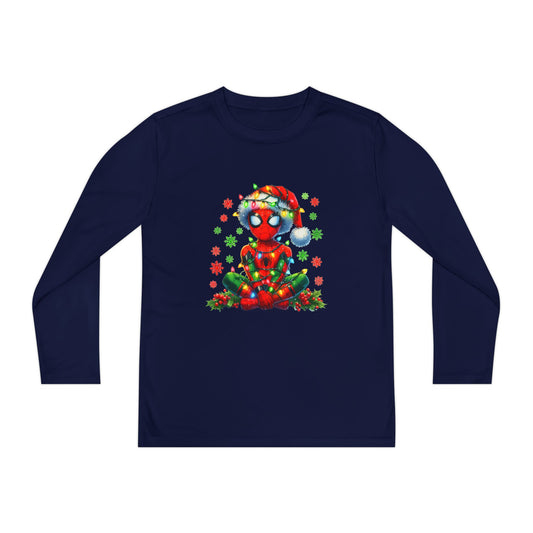 Spidey Christmas Youth Long Sleeve Competitor Tee