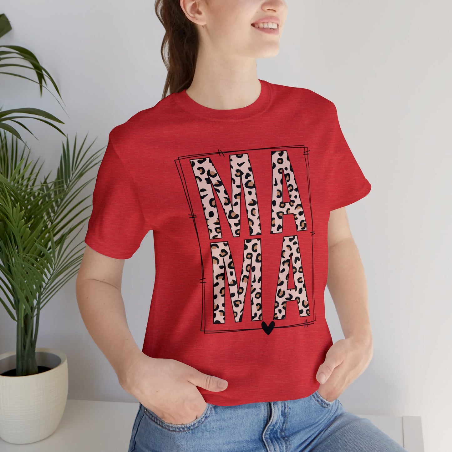 MAMA Leopard print short sleeve tshirt