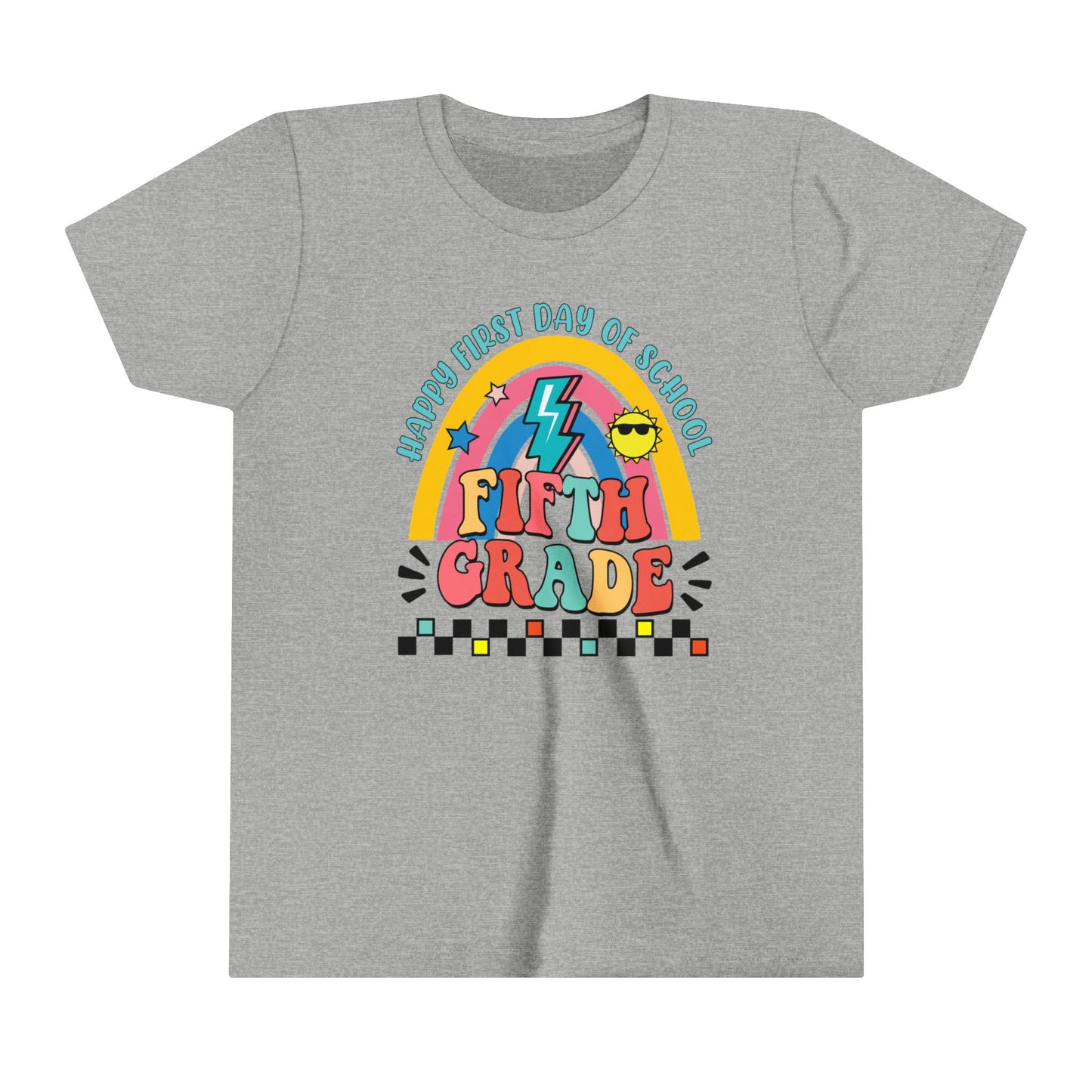 Happy First day of School - 5th Grade Youth Short Sleeve Tee
