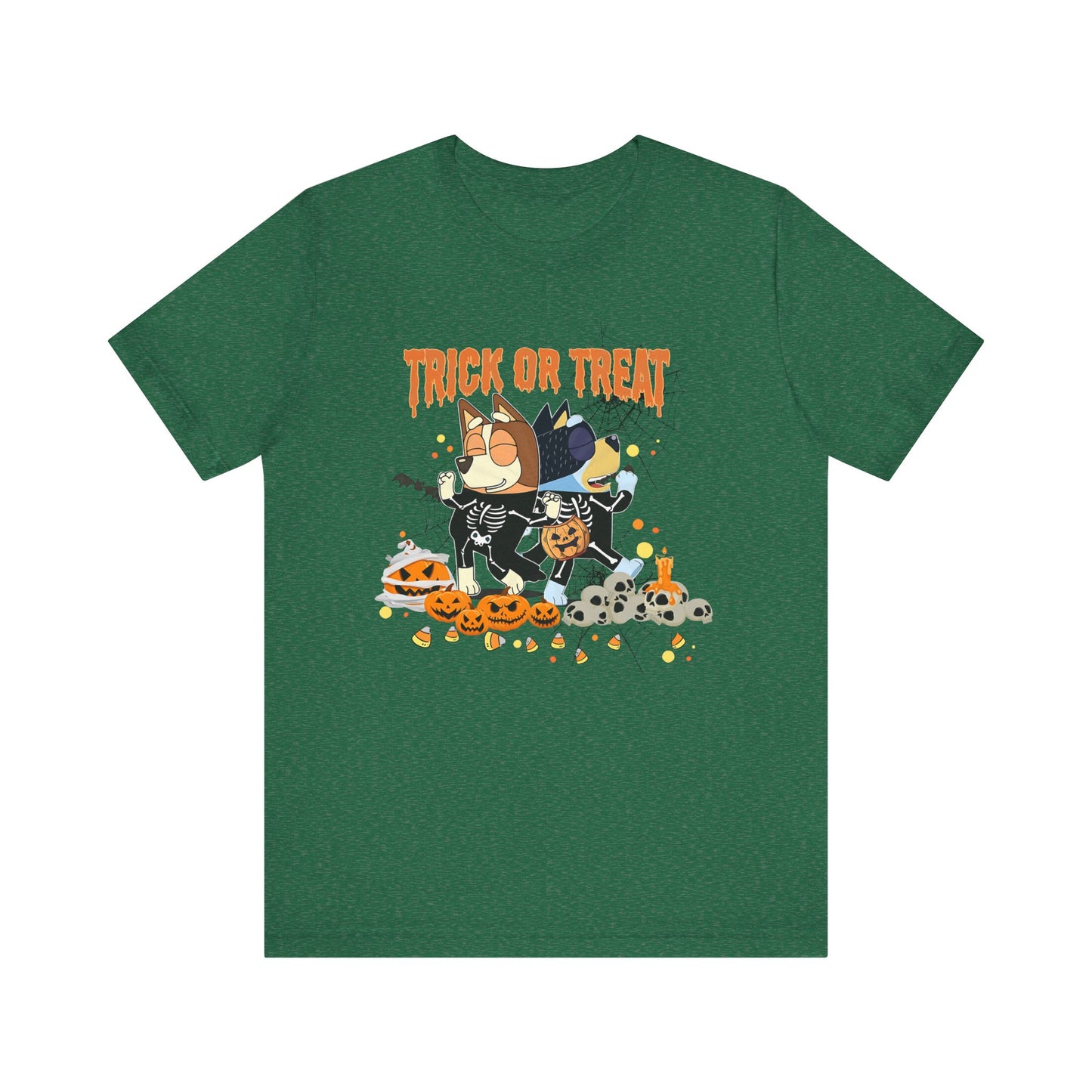 Trick or Treat with Chili and Bandit Jersey Short Sleeve Tee