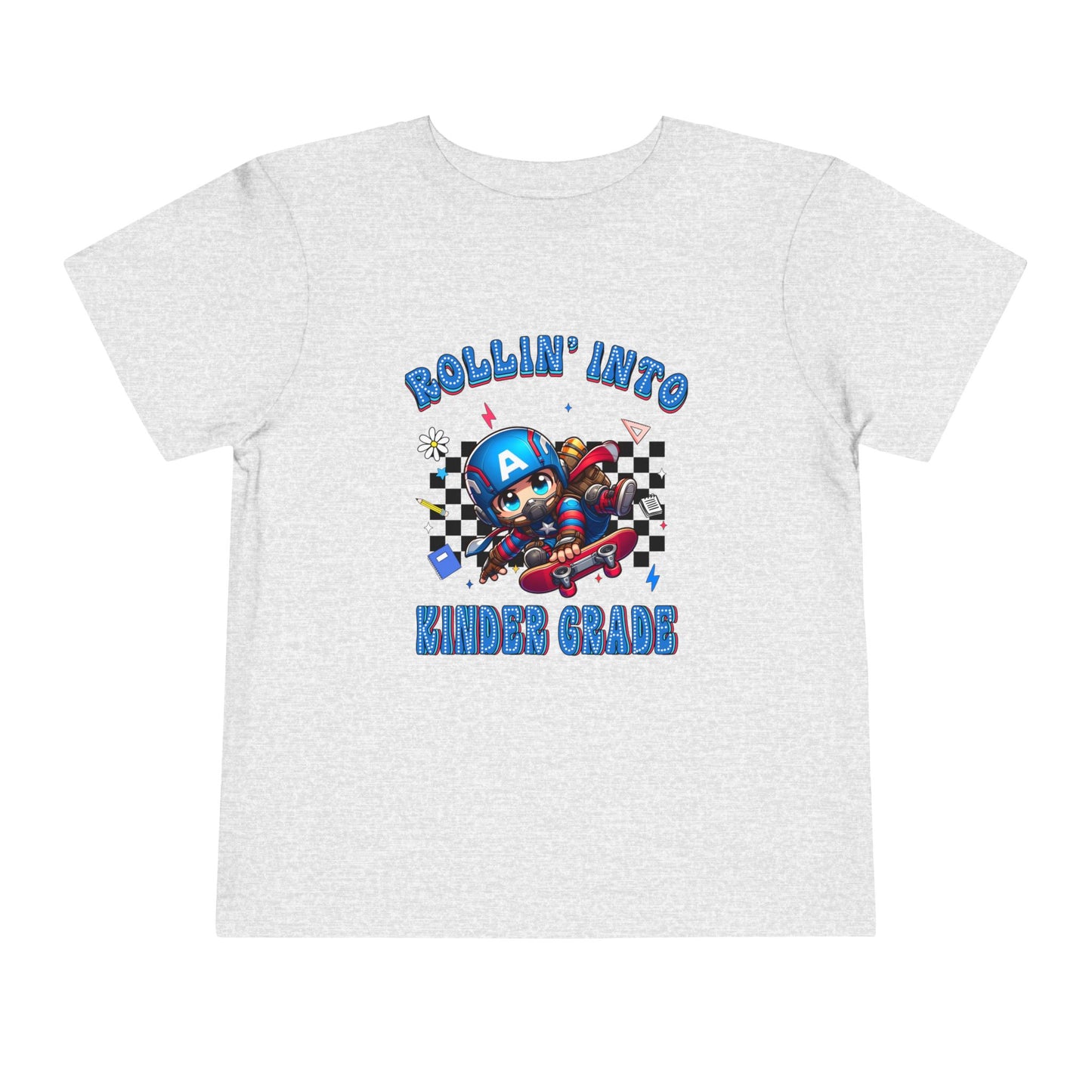CAPTAIN AMERICA - Rollin' Into Kinder Grade Toddler Short Sleeve Tee