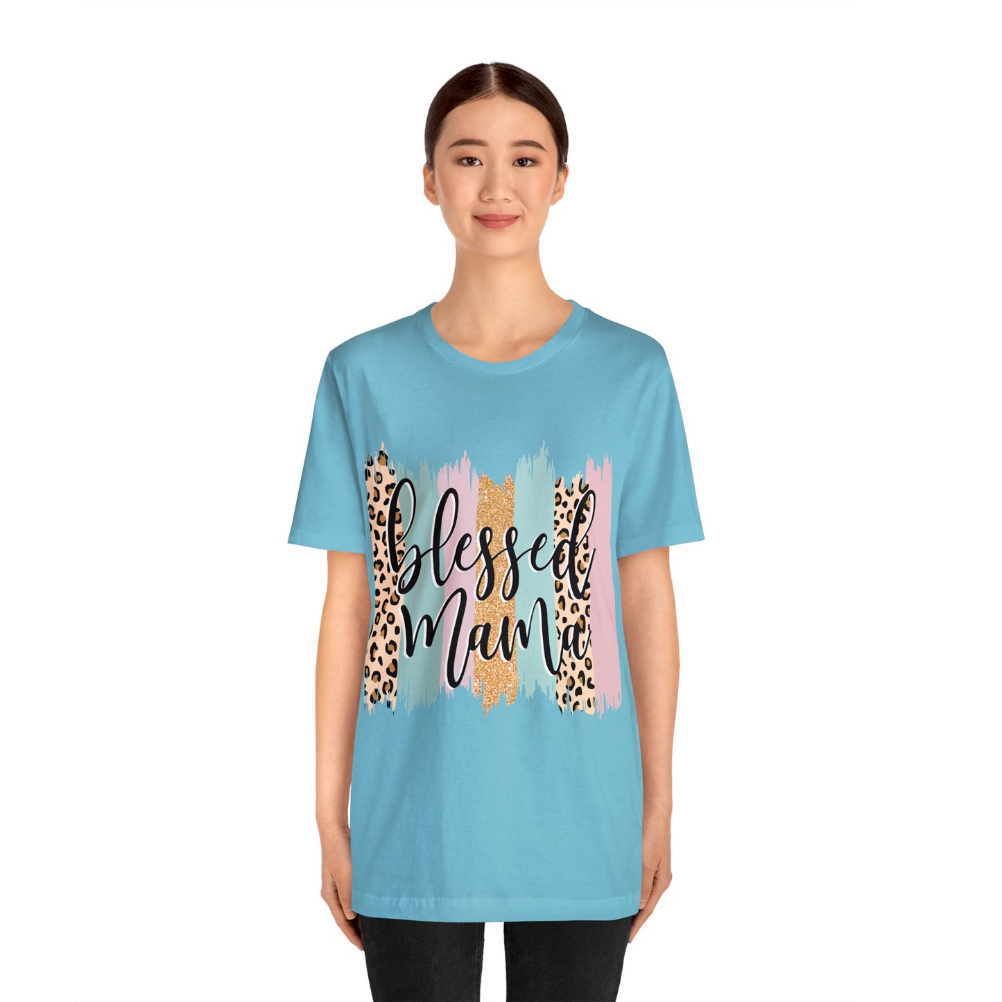 Blessed Mama Leopard short sleeve tshirt