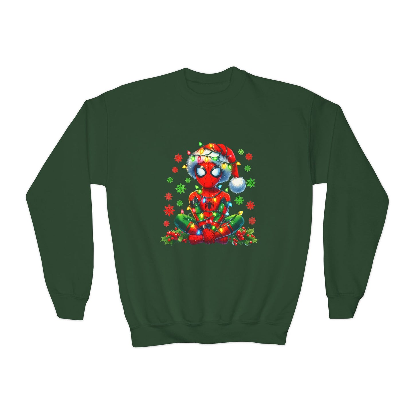 Spidey Christmas Youth Crewneck Sweatshirt