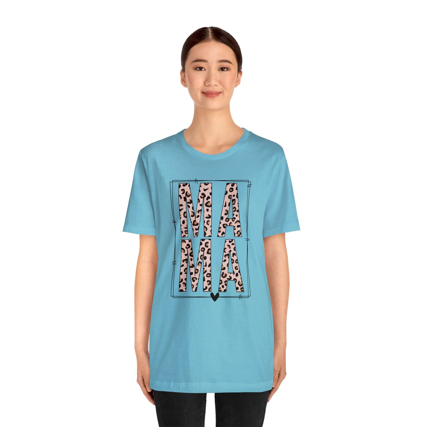 MAMA Leopard print short sleeve tshirt