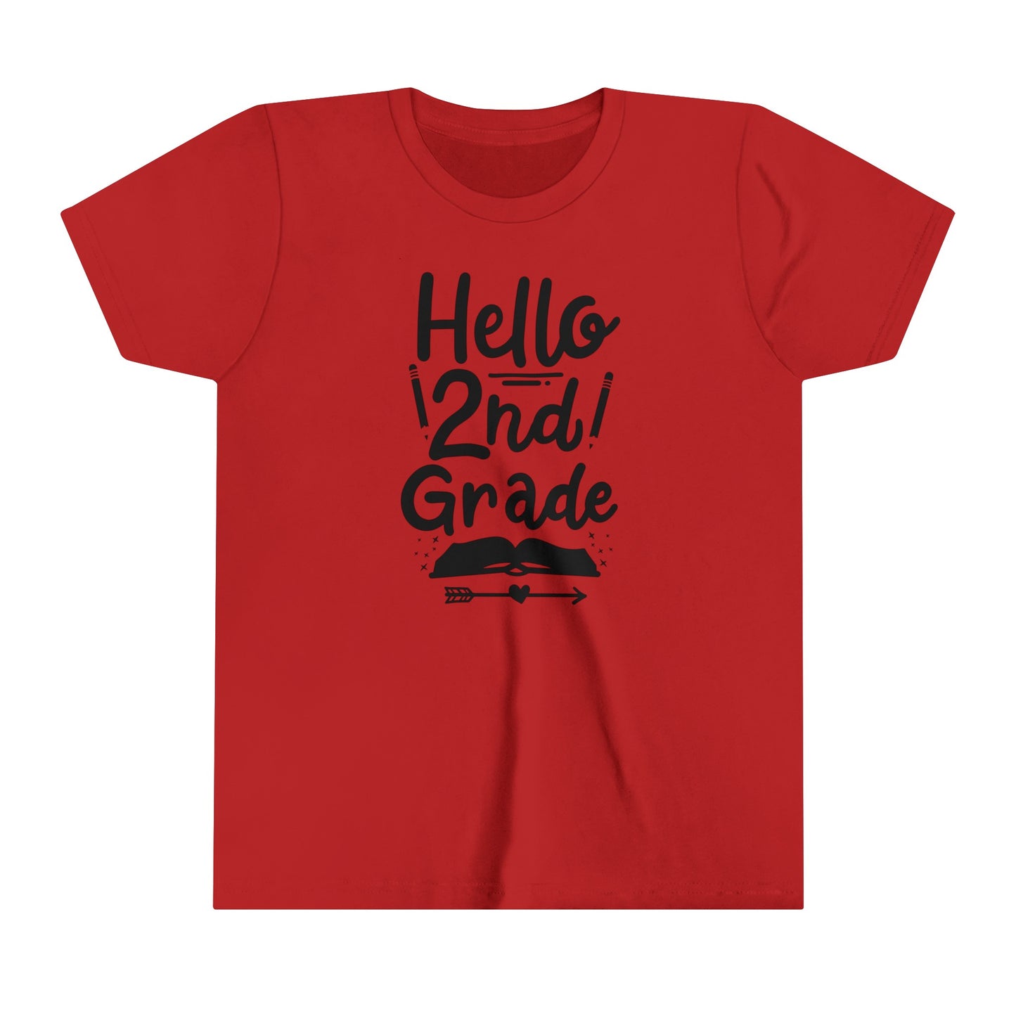 Hello 2nd Grade Youth Short Sleeve Tee
