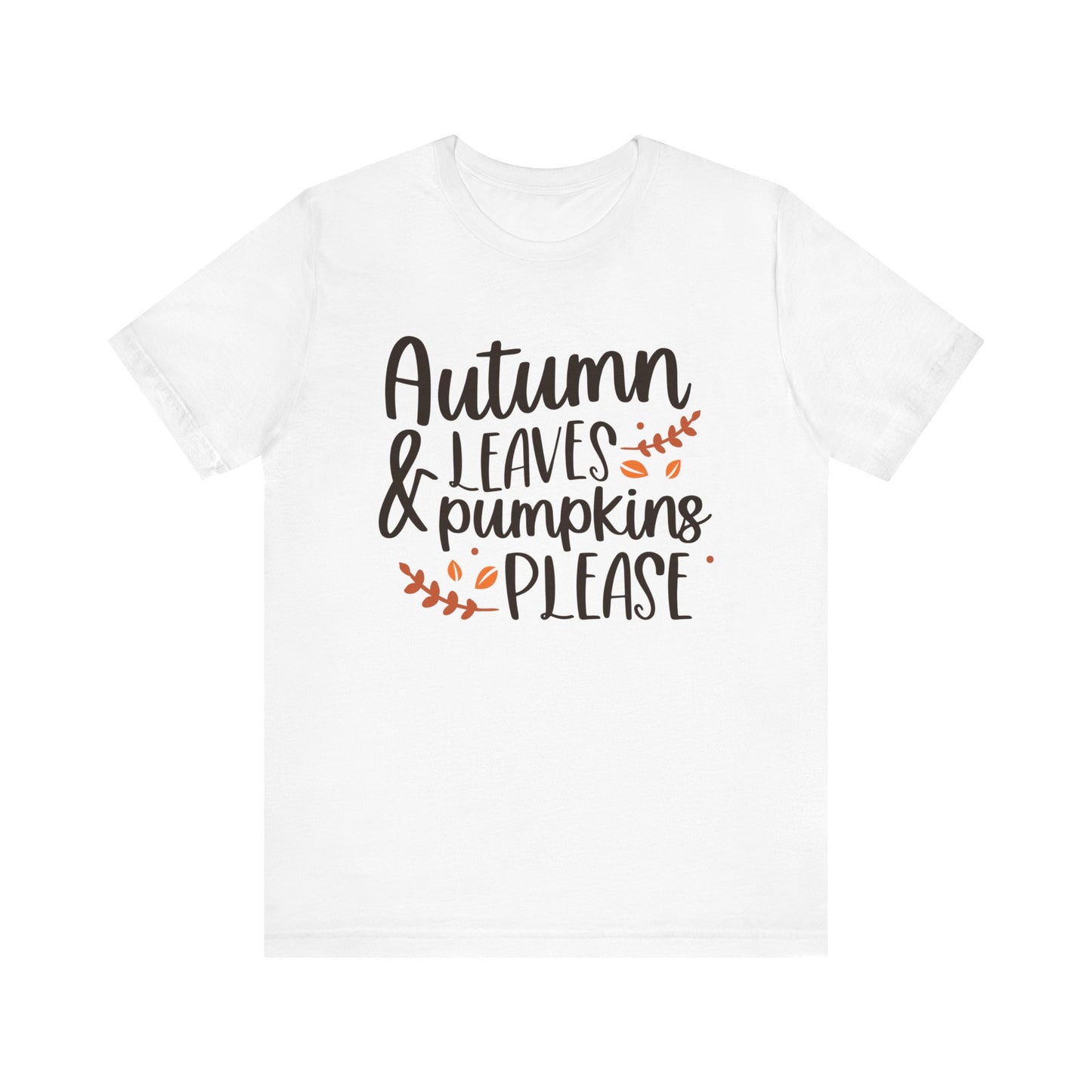 Autumn Leaves & Pumpkins Please Jersey Short Sleeve Tee