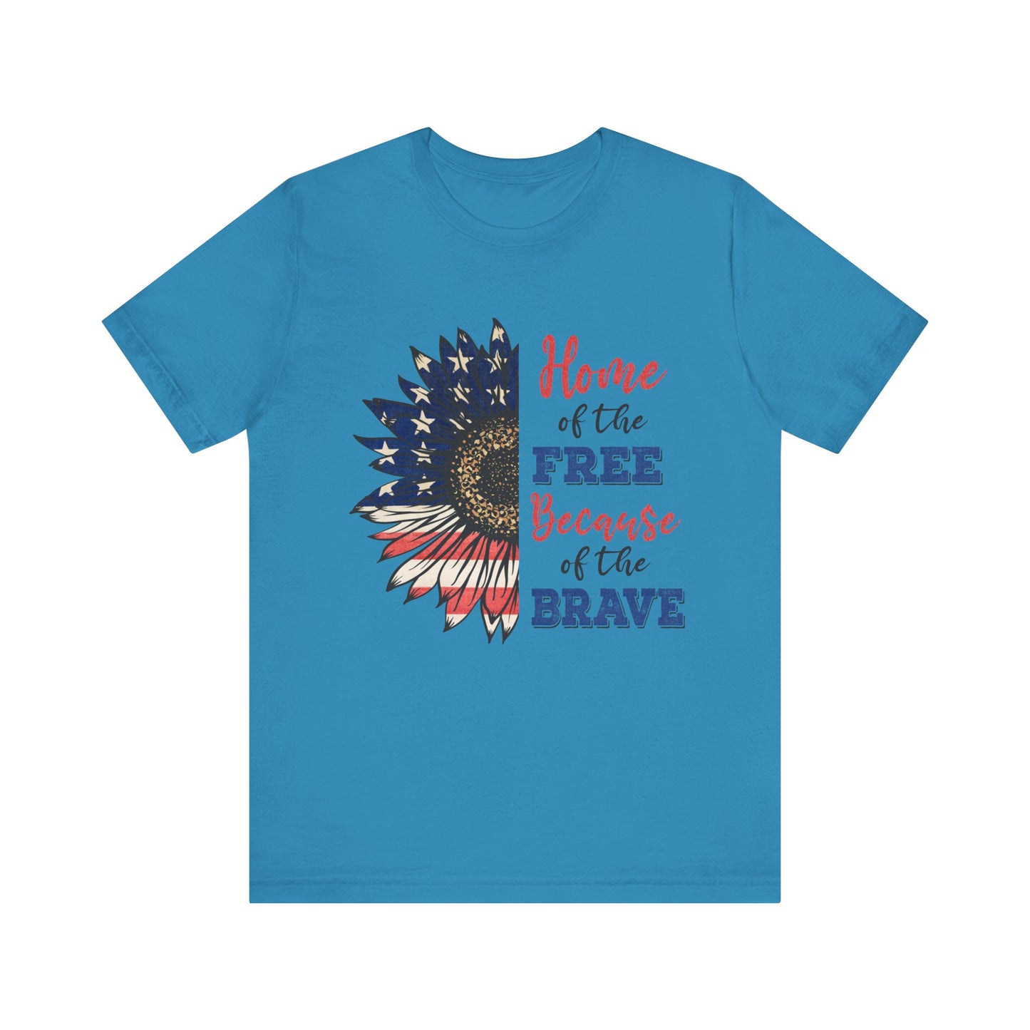 Home of the Free because of the Brave Jersey Short Sleeve Tee