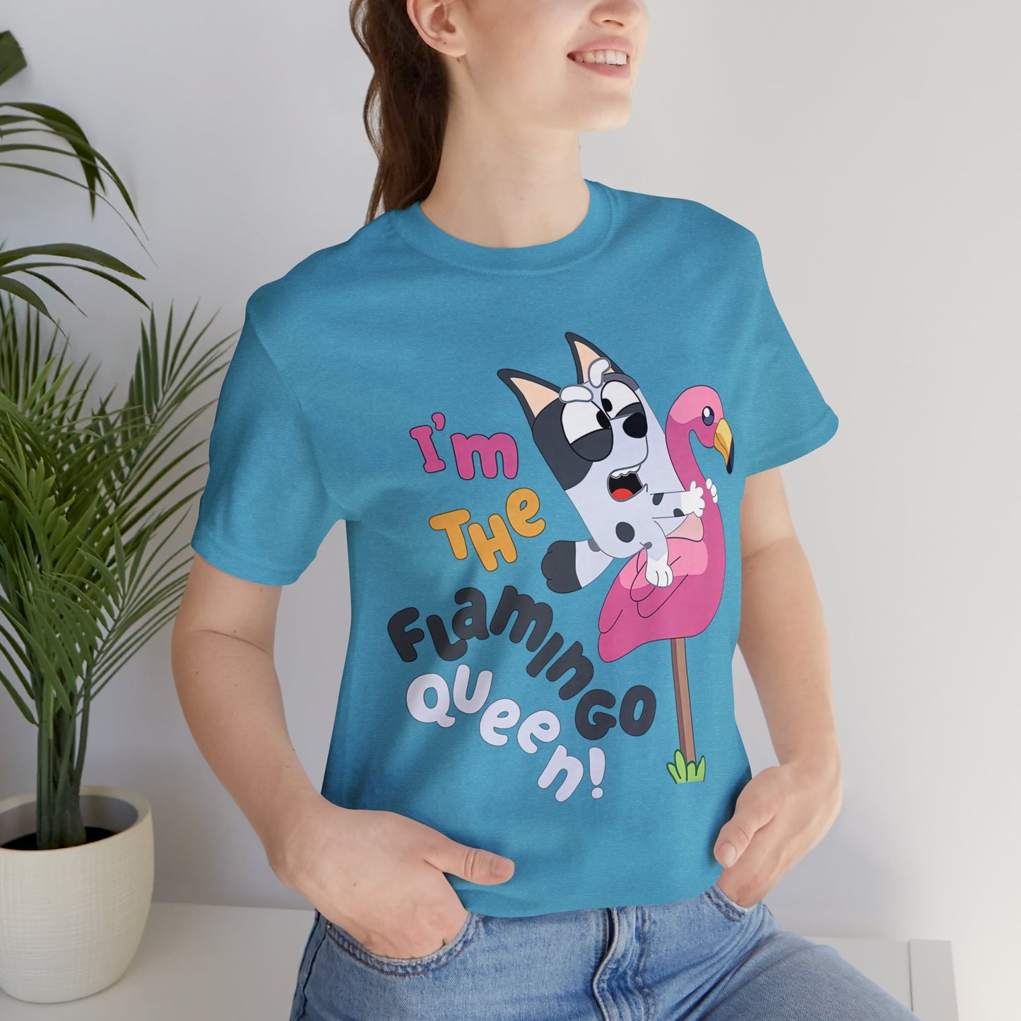 I'm the flamingo queen Short Sleeve Tshirt