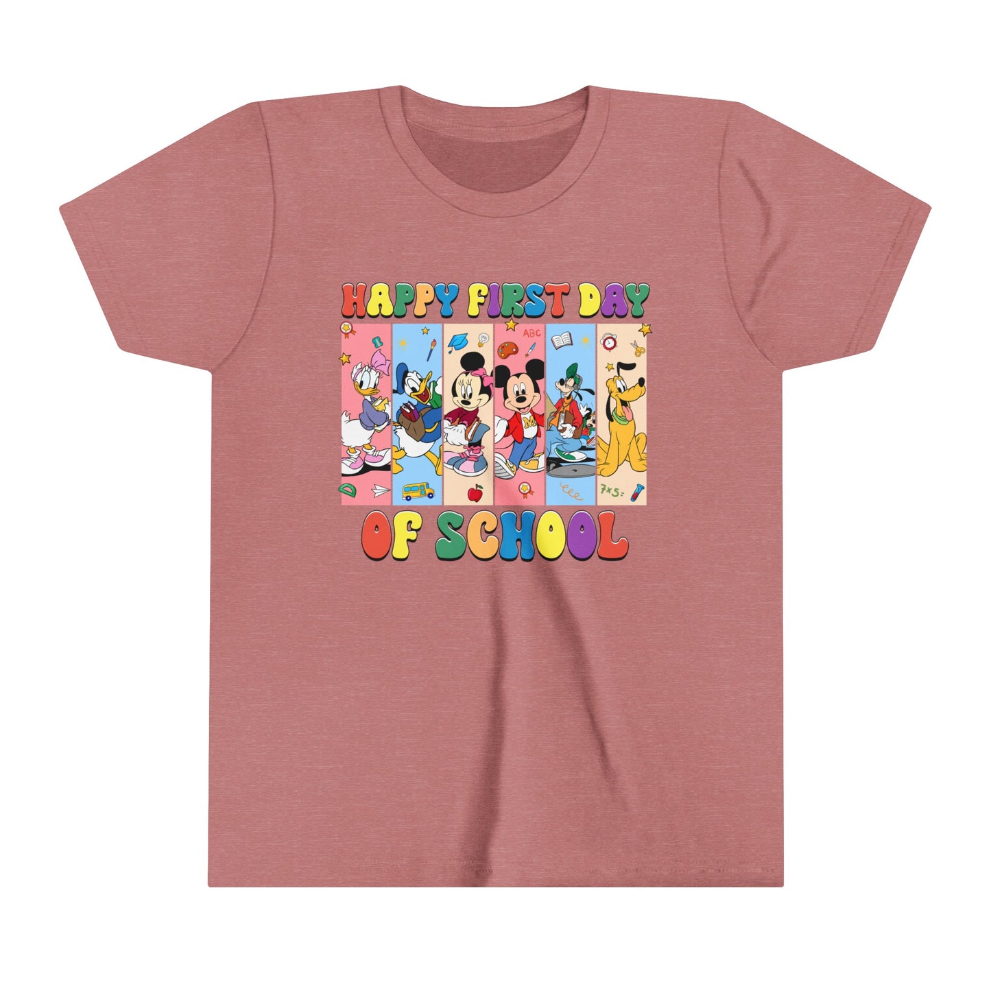 Happy First Day of School Youth Short Sleeve Tee