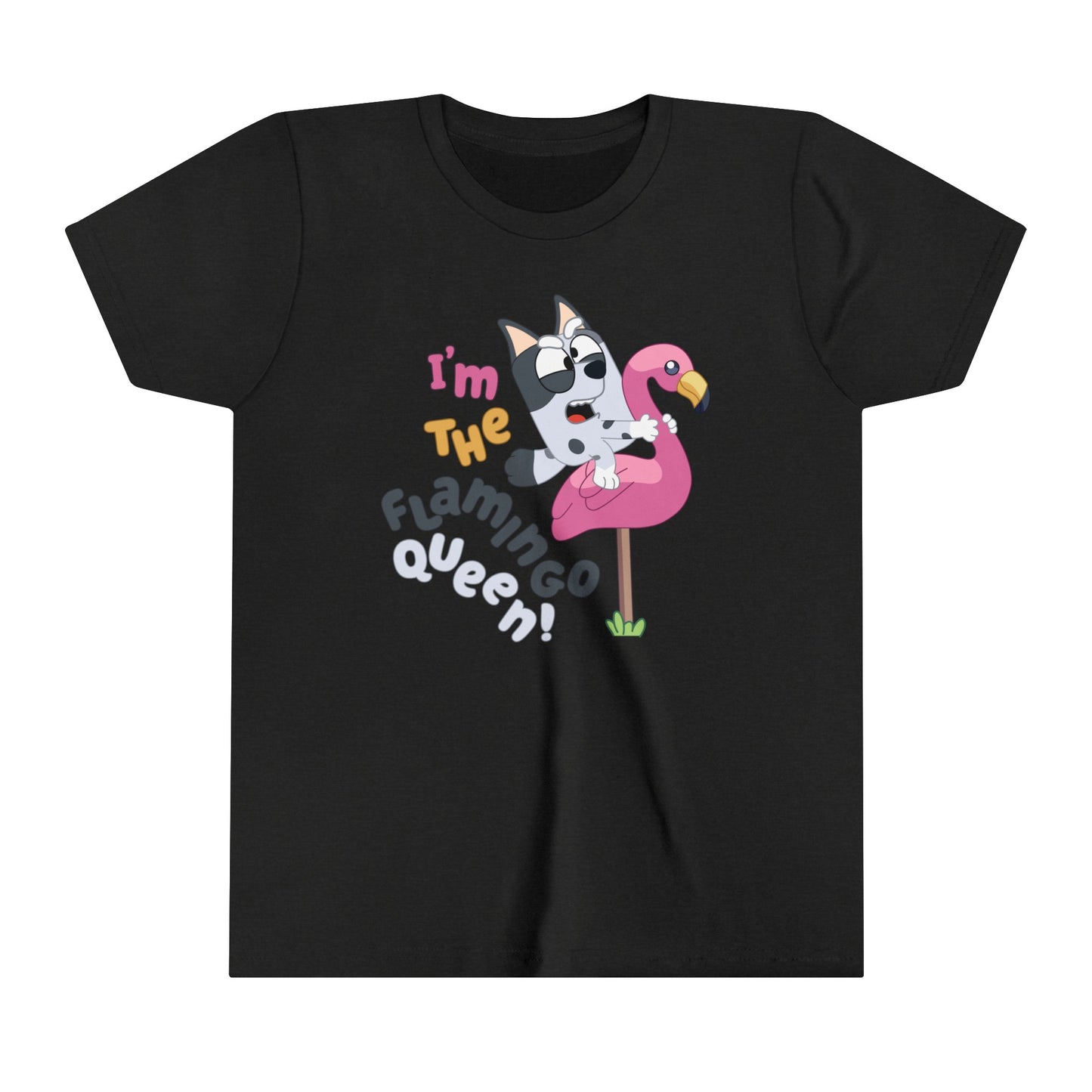 I'n the Flamingo Queen Youth Short Sleeve Tshirt