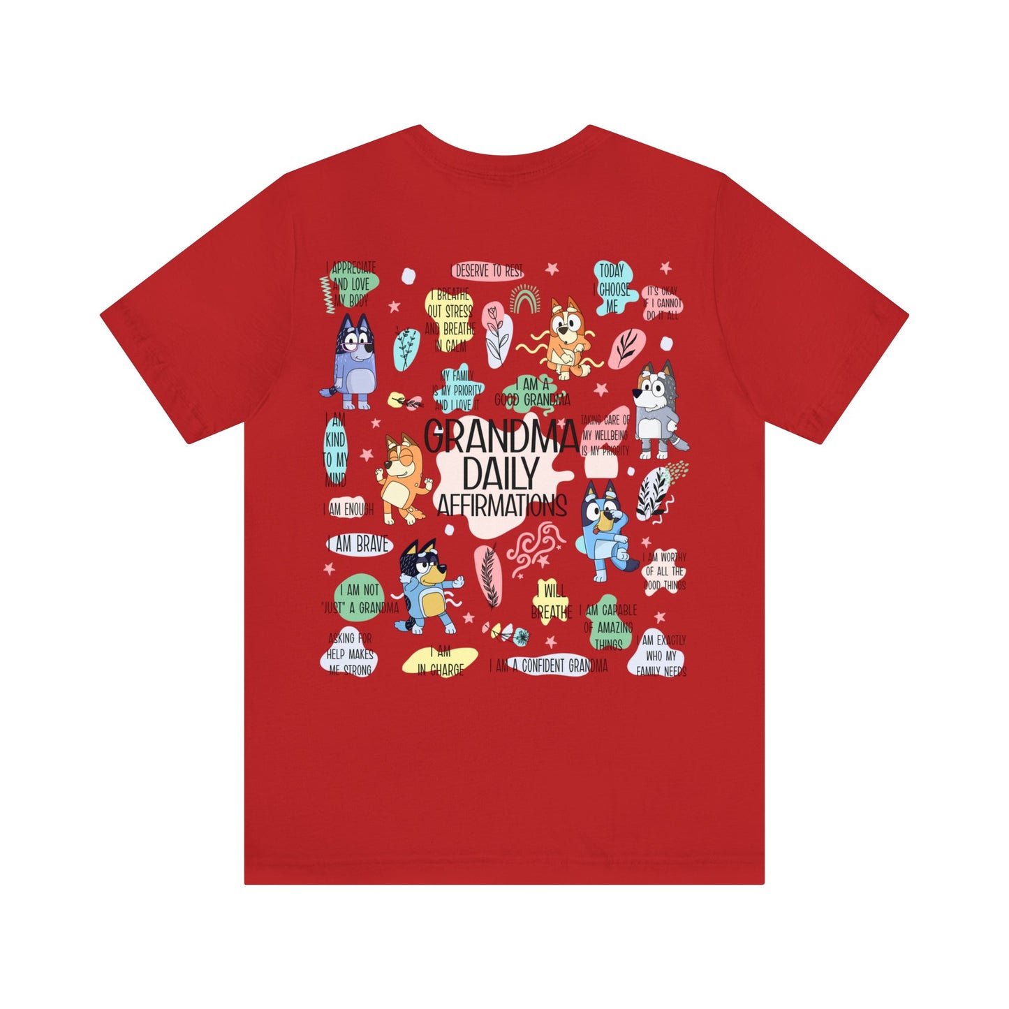Bluey - Grandma Daily Affirmations Short Sleeve Tshirt