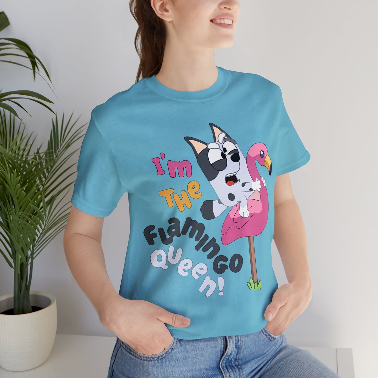 I'm the flamingo queen Short Sleeve Tshirt