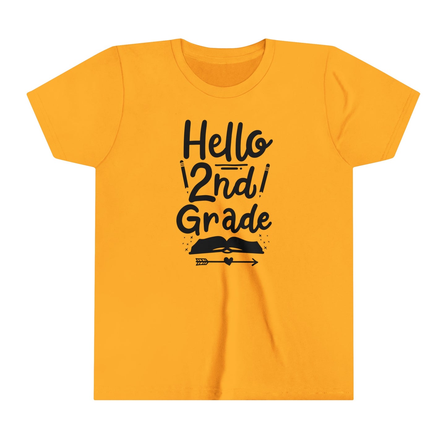 Hello 2nd Grade Youth Short Sleeve Tee