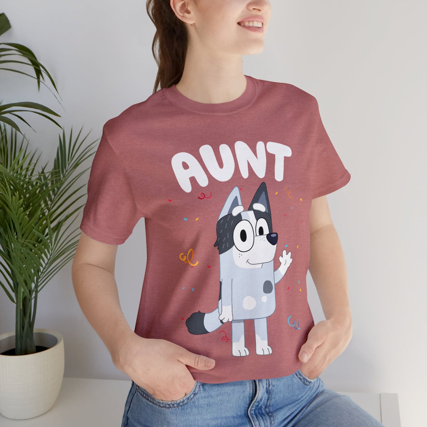 Aunt Bluey Birthday short sleeve Tshirt