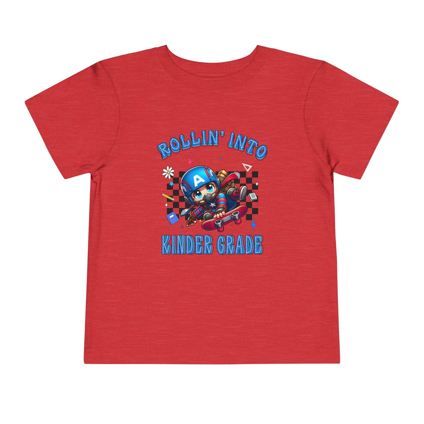 CAPTAIN AMERICA - Rollin' Into Kinder Grade Toddler Short Sleeve Tee