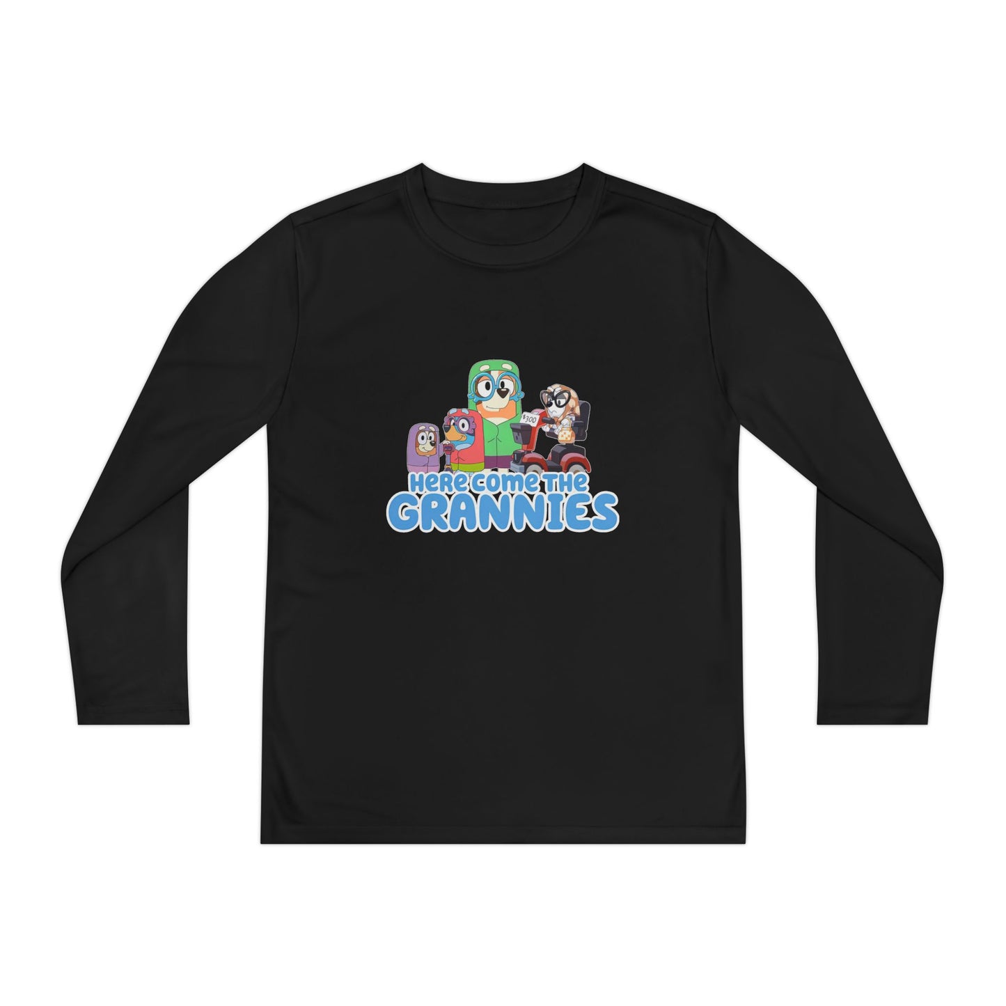 Here comes the grannies Youth Long Sleeve Competitor Tee