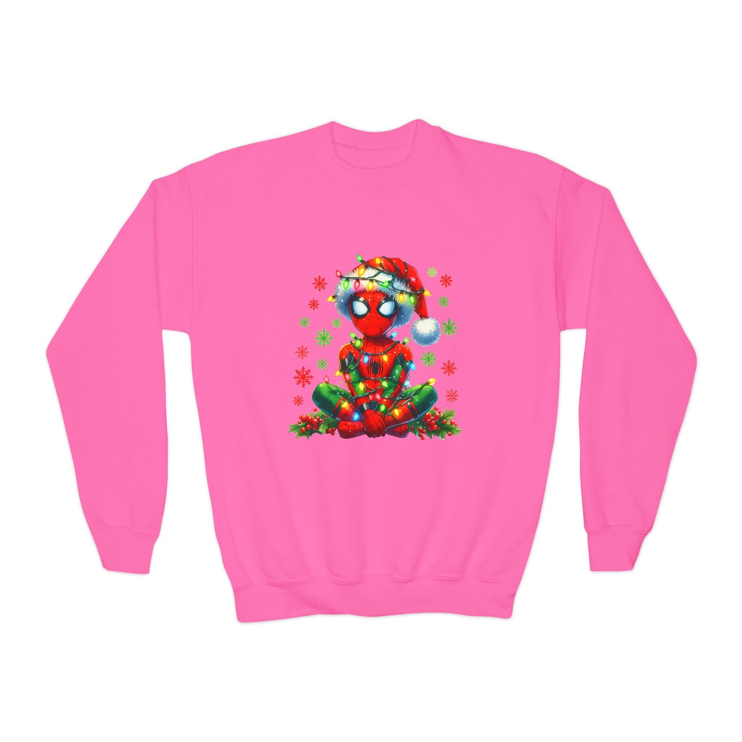 Spidey Christmas Youth Crewneck Sweatshirt