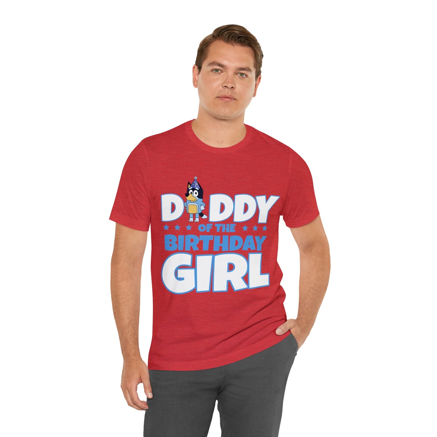 Dad of the birthday girl Bluey Birthday short sleeve Tshirt