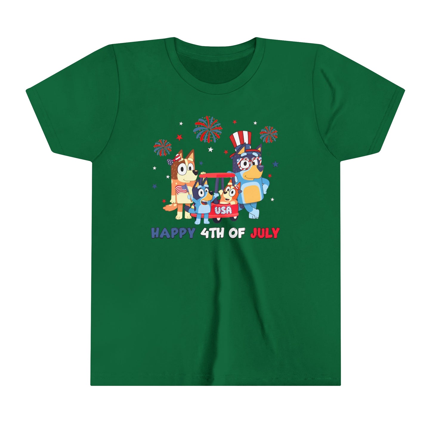 Happy 4th of July Youth Short Sleeve Tee