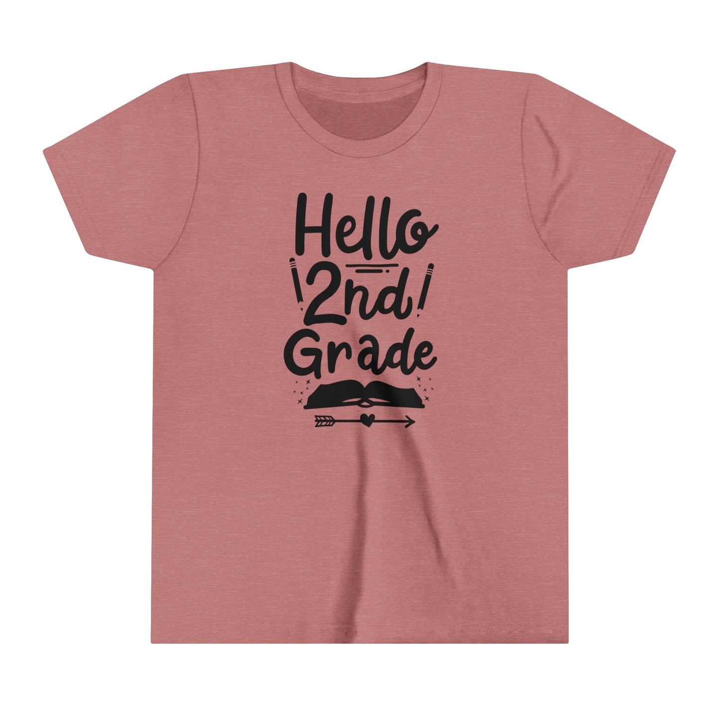 Hello 2nd Grade Youth Short Sleeve Tee
