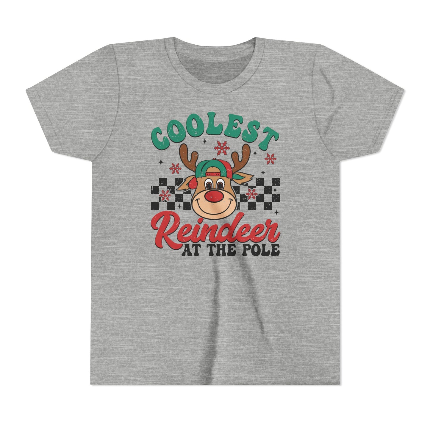 Coolest Reindeer at the Pole Youth Short Sleeve Tee