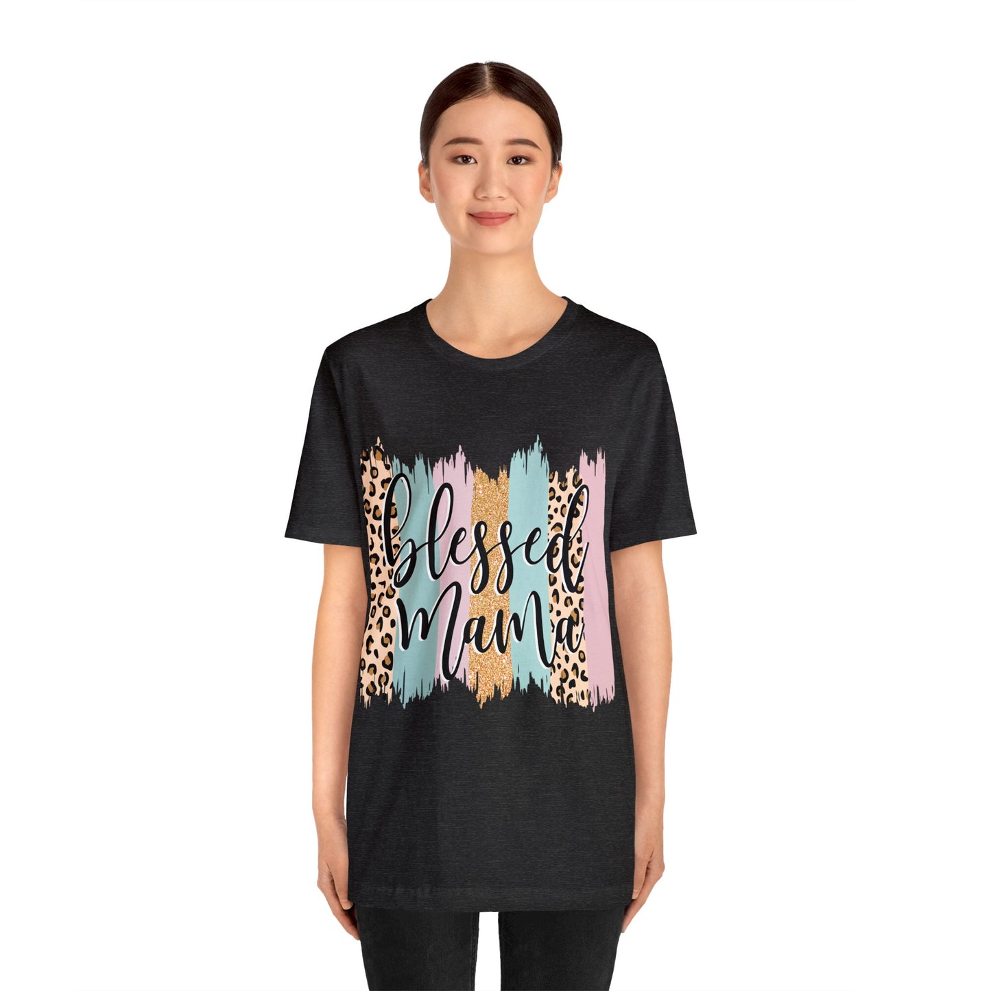 Blessed Mama Leopard short sleeve tshirt
