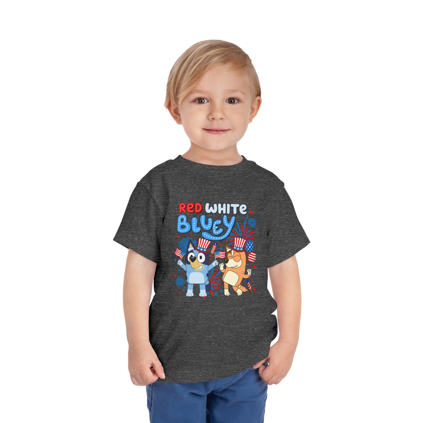 Red, White & Bluey Toddler Short Sleeve Tee