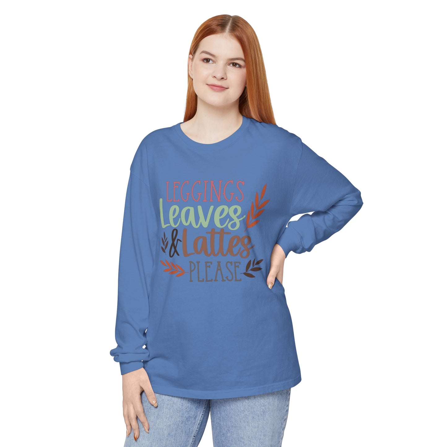 Leggings, Leaves & Lattes Please Long Sleeve T-Shirt