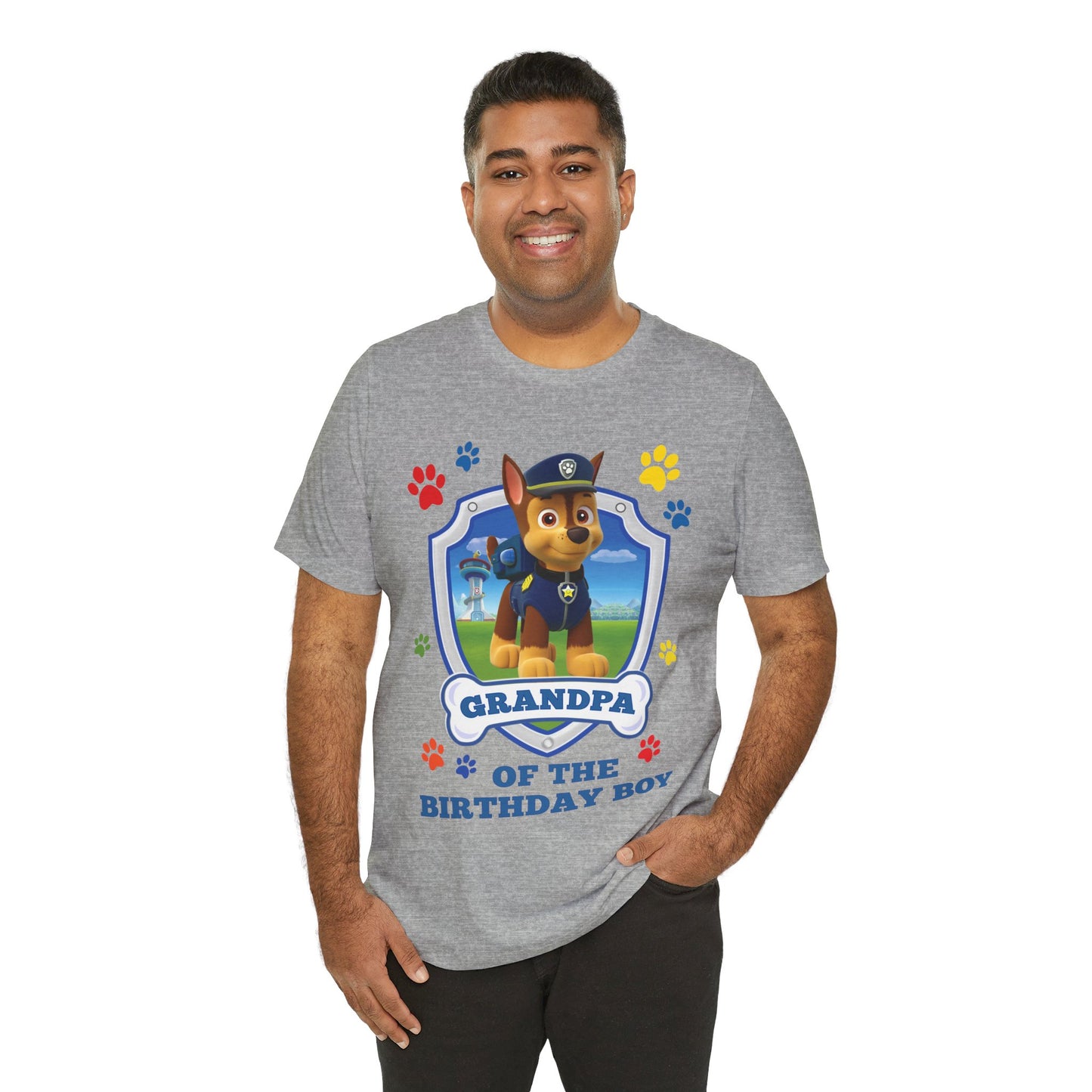 Grandpa of the Birthday Boy Jersey Short Sleeve Tee