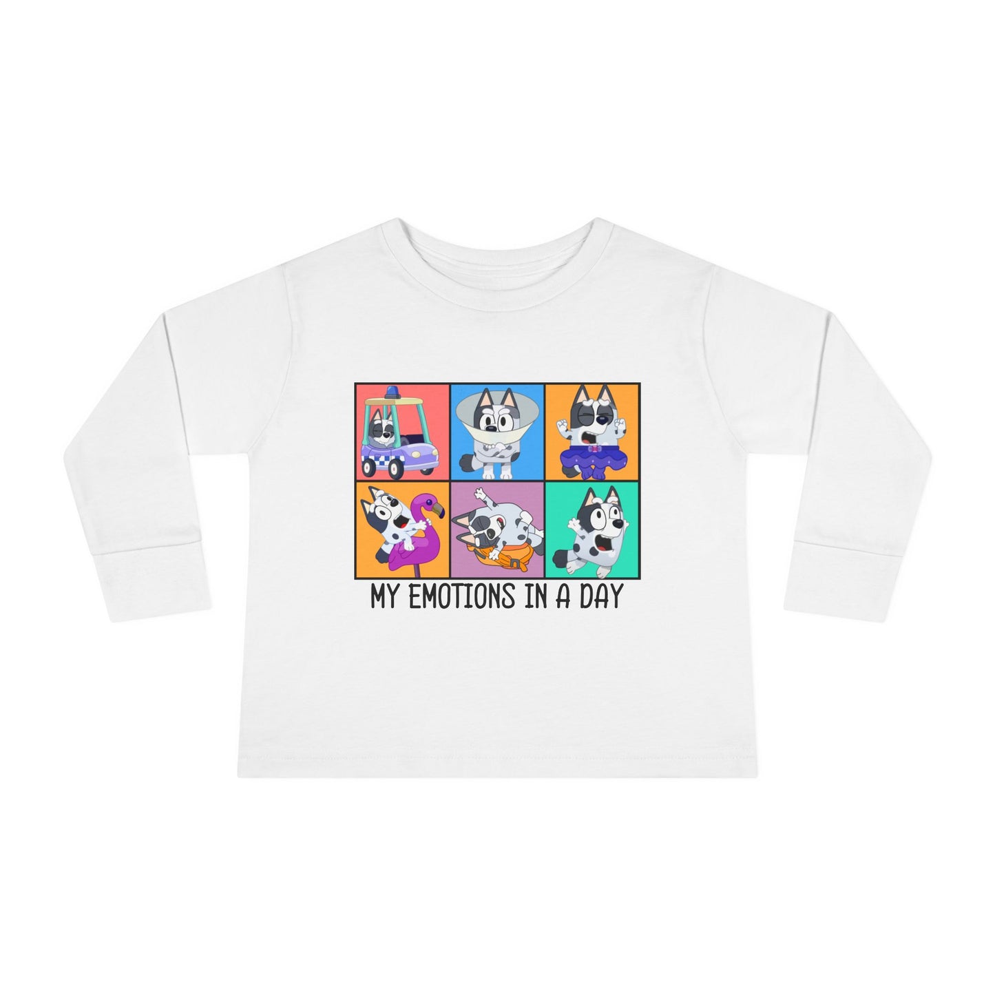 My emotions in a day Toddler Long Sleeve Tee