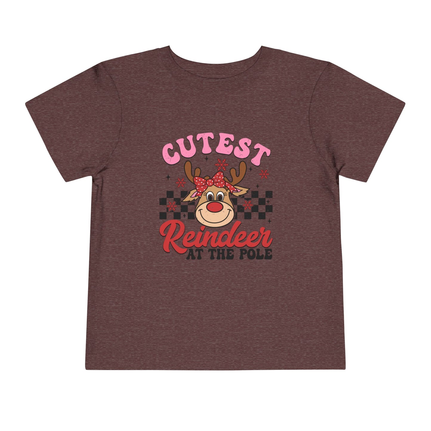 Coolest Reindeer at the Pole Toddler Short Sleeve Tee