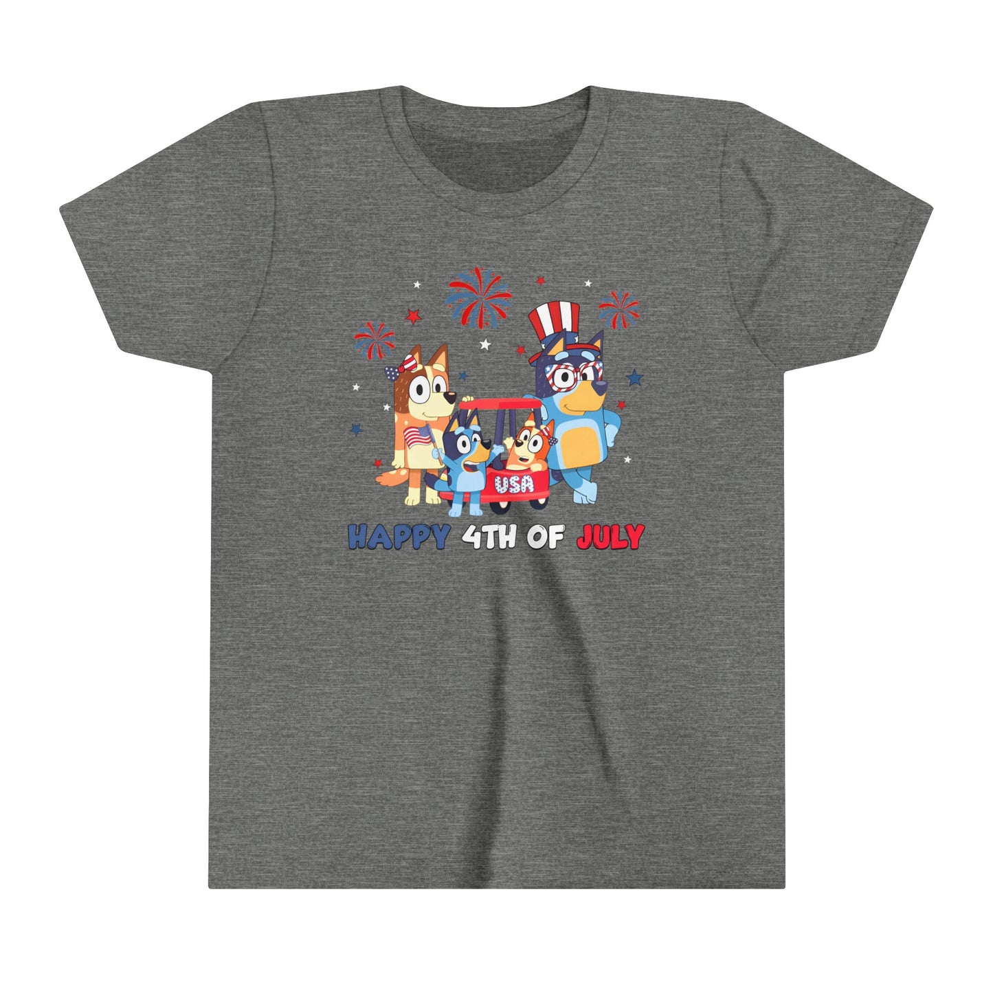 Happy 4th of July Youth Short Sleeve Tee
