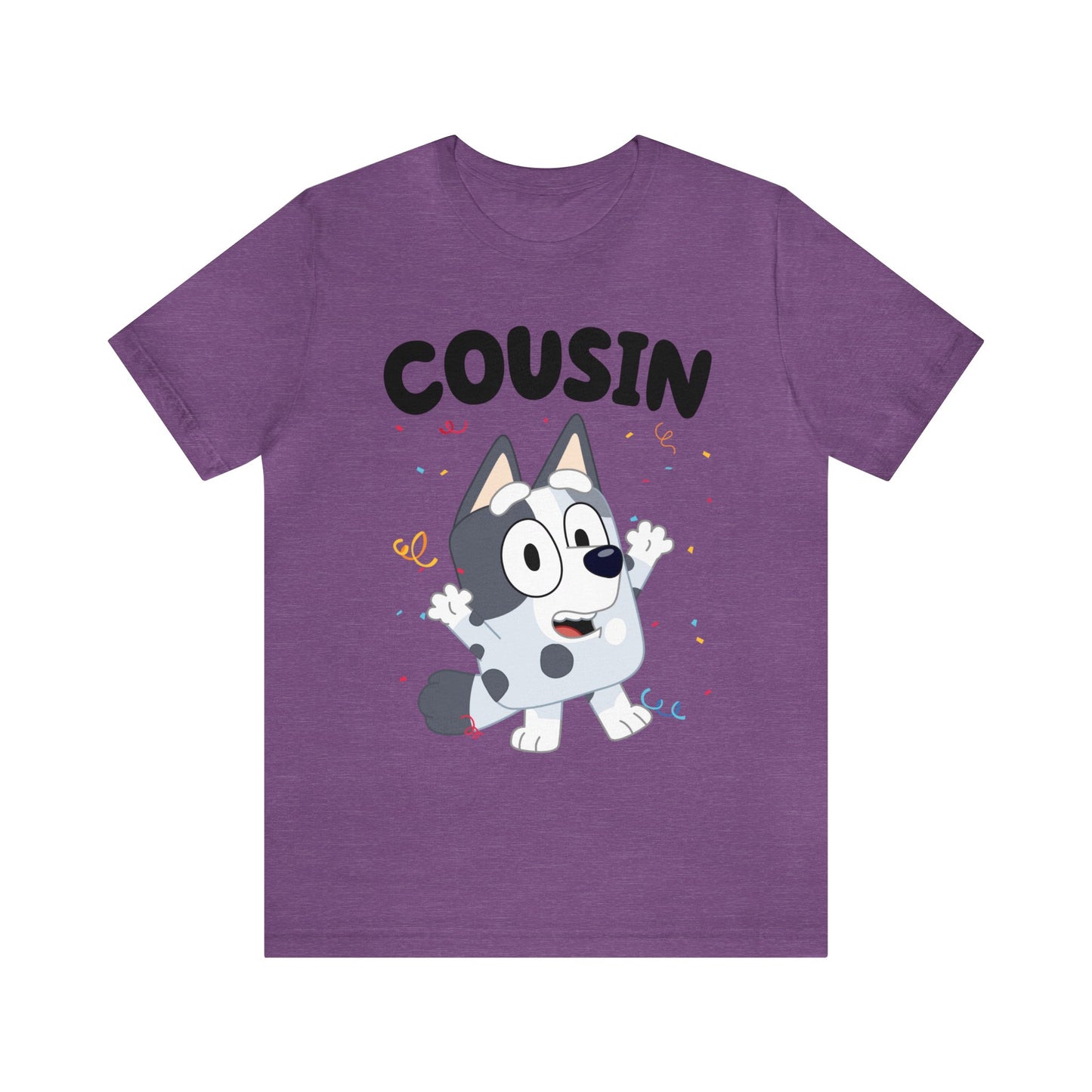 Cousin Muffin Bluey Birthday short sleeve Tshirt