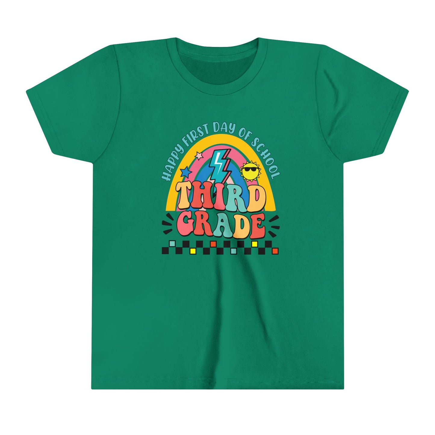Happy First Day of School - 3rd Grade Youth Short Sleeve Tee