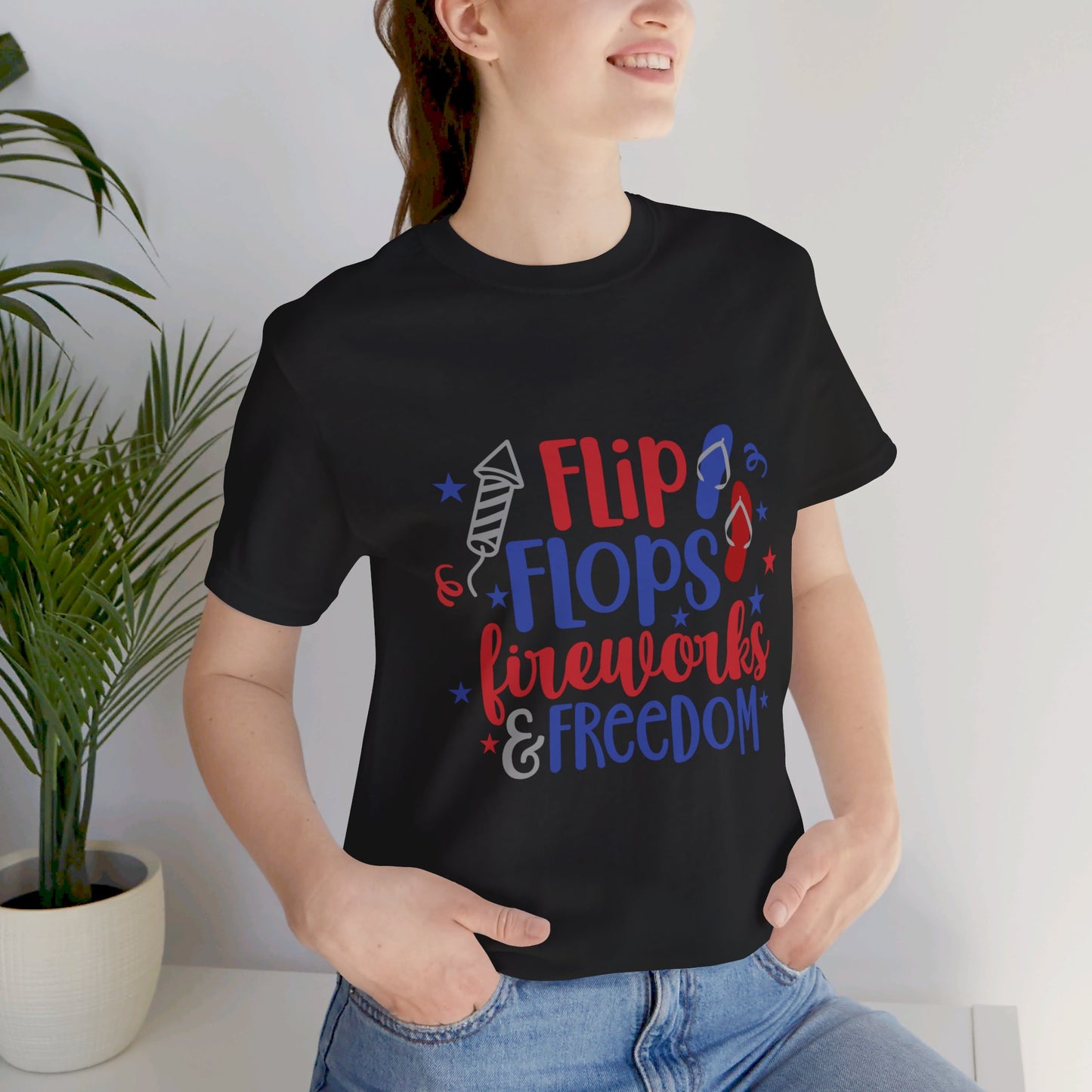 Flip Flops & Fireworks Jersey Short Sleeve Tee