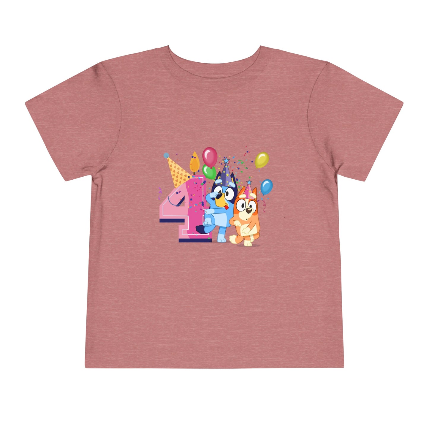 4th Birthday Toddler Short Sleeve Tee