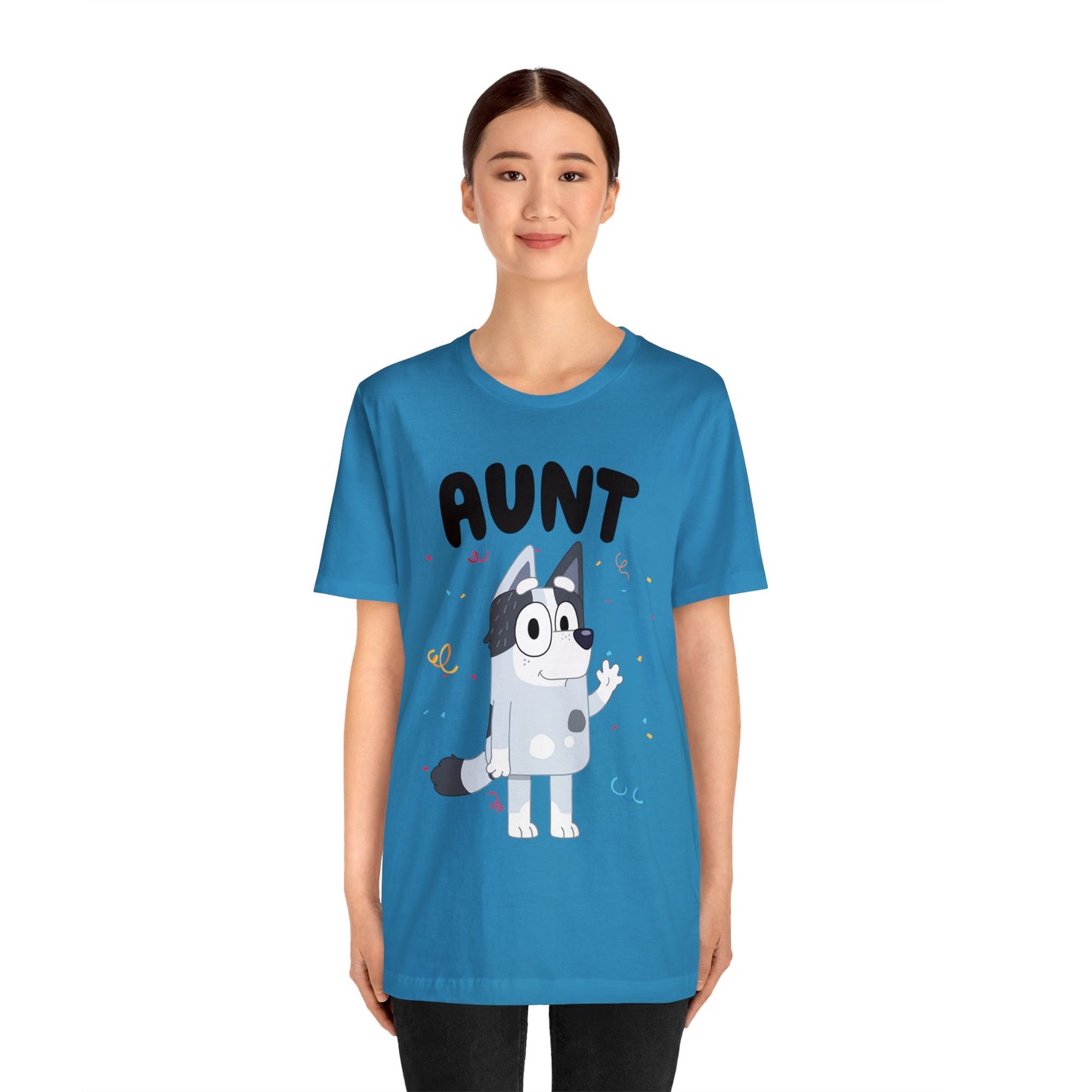 Aunt Bluey Birthday short sleeve Tshirt