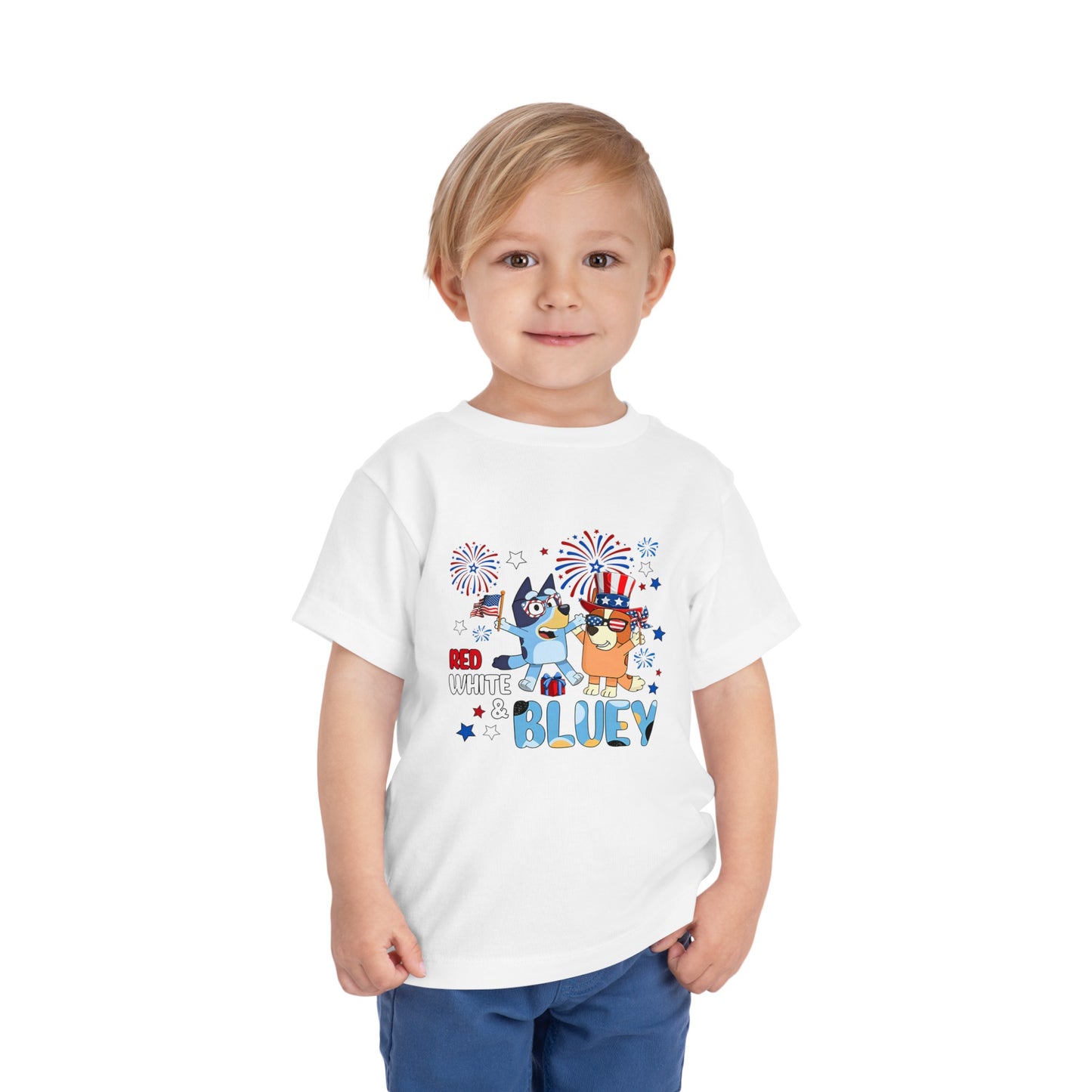 Red, White & Bluey Toddler Short Sleeve Tee