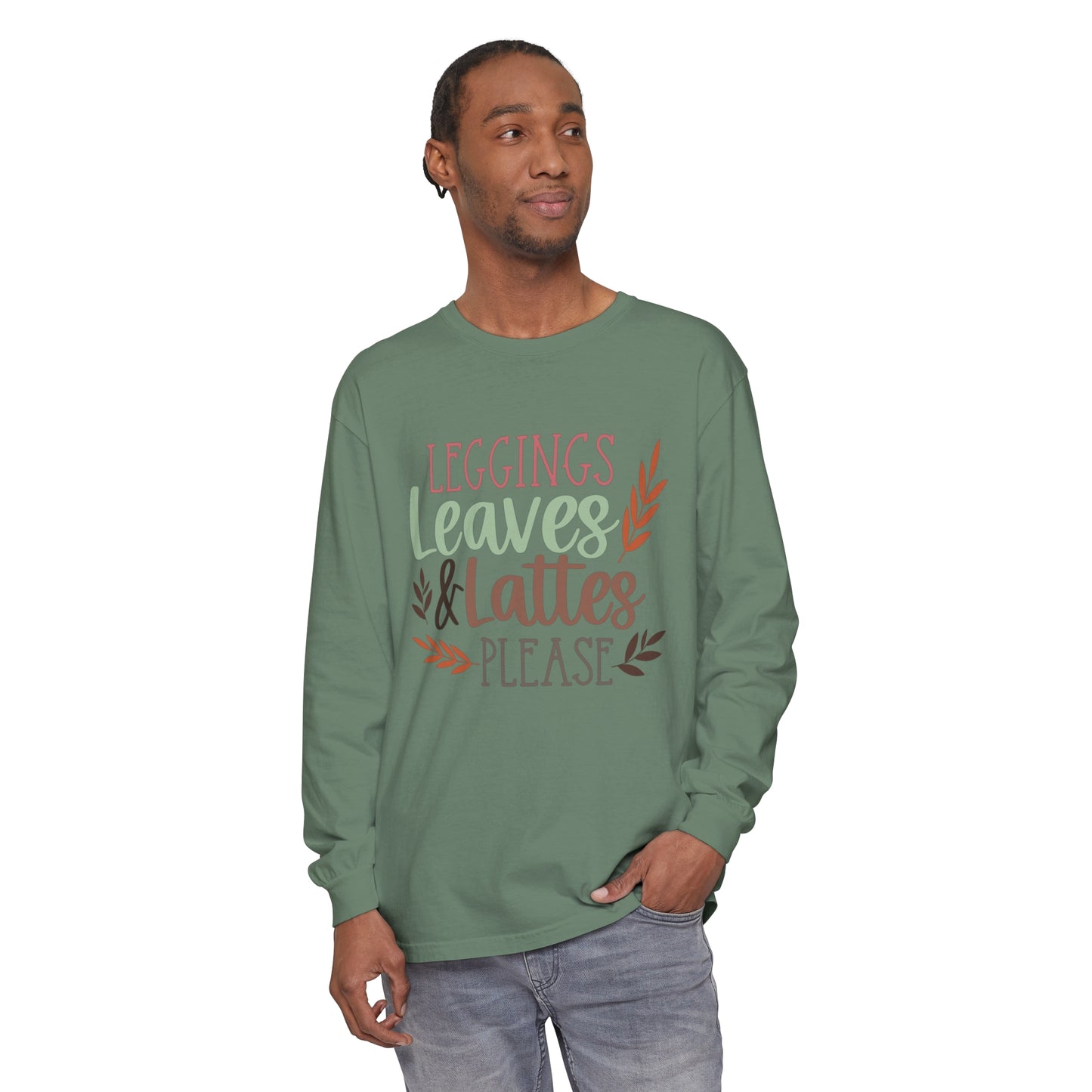 Leggings, Leaves & Lattes Please Long Sleeve T-Shirt