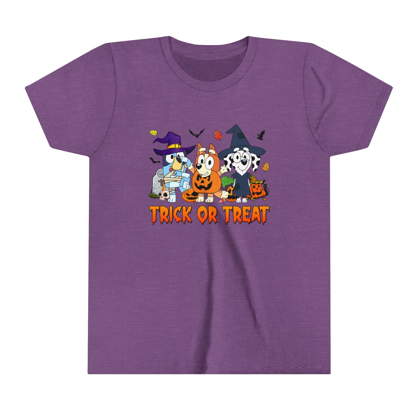 Bluey-Bingo-Chloe Trick or Treat Youth Short Sleeve Tee