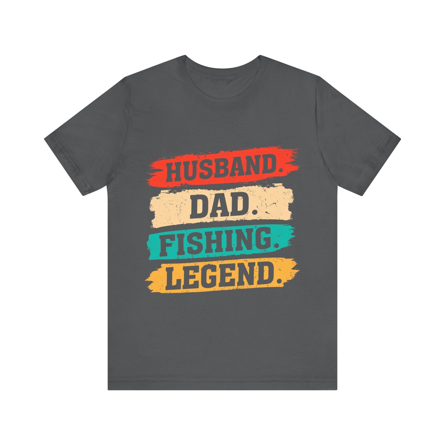 Husband Dad Fishing Legend Jersey Short Sleeve Tee