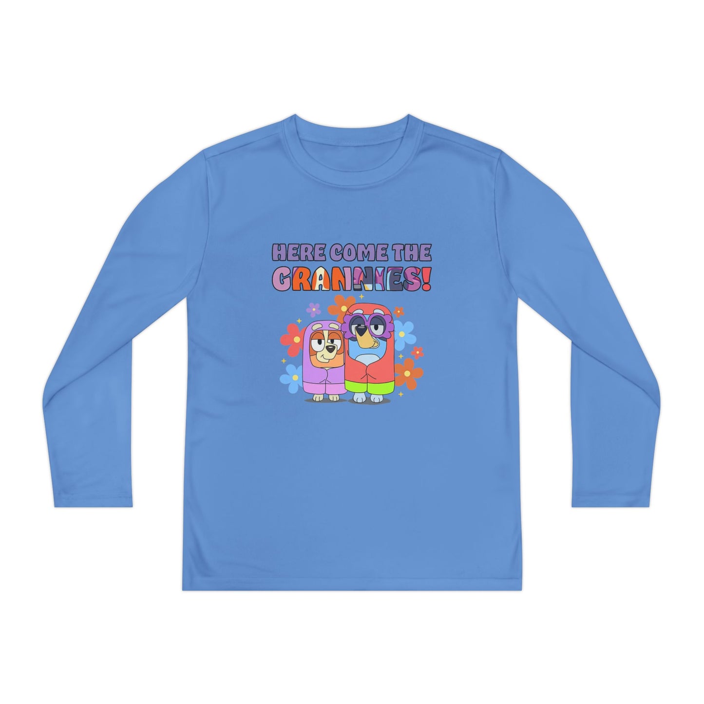 Here comes the grannies Youth Long Sleeve Competitor Tee