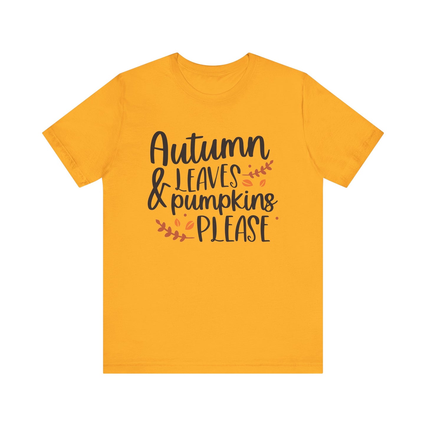 Autumn Leaves & Pumpkins Please Jersey Short Sleeve Tee