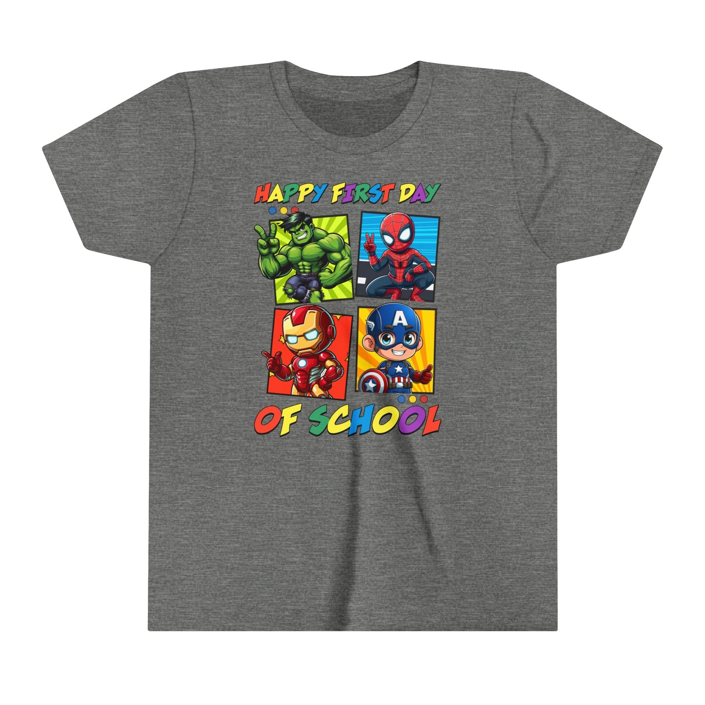 Happy First Day of School Youth Short Sleeve Tee