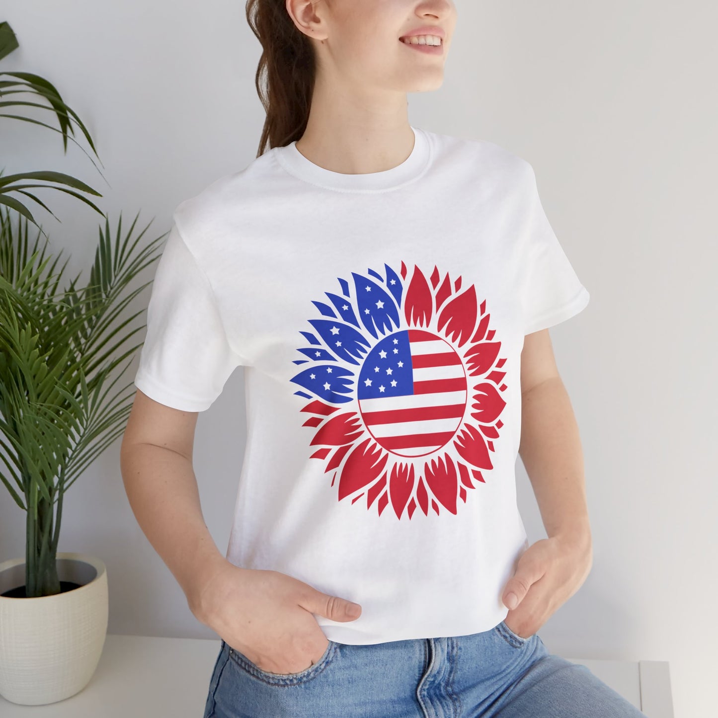 American Sunflower Jersey Short Sleeve Tee