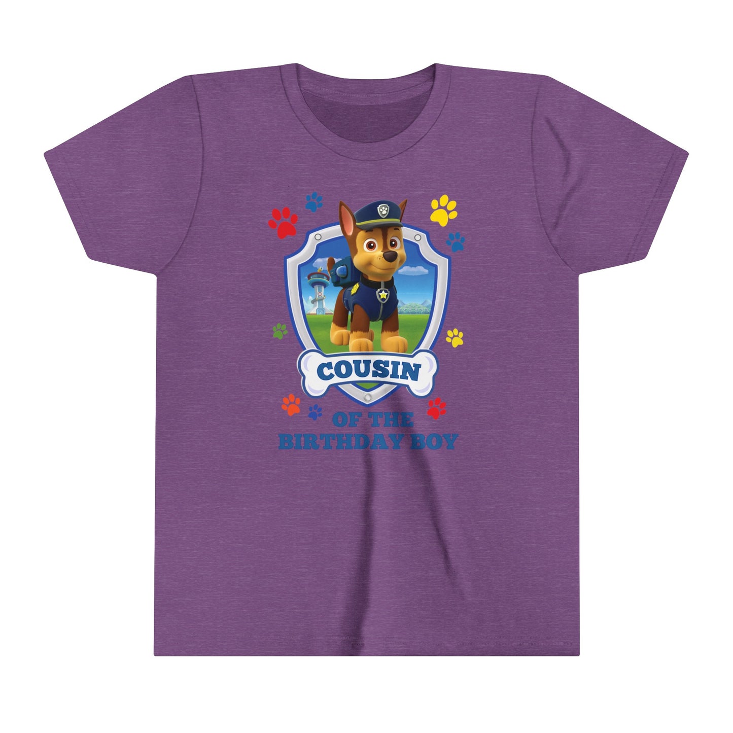 Cousin of the Birthday Boy Youth Short Sleeve Tee