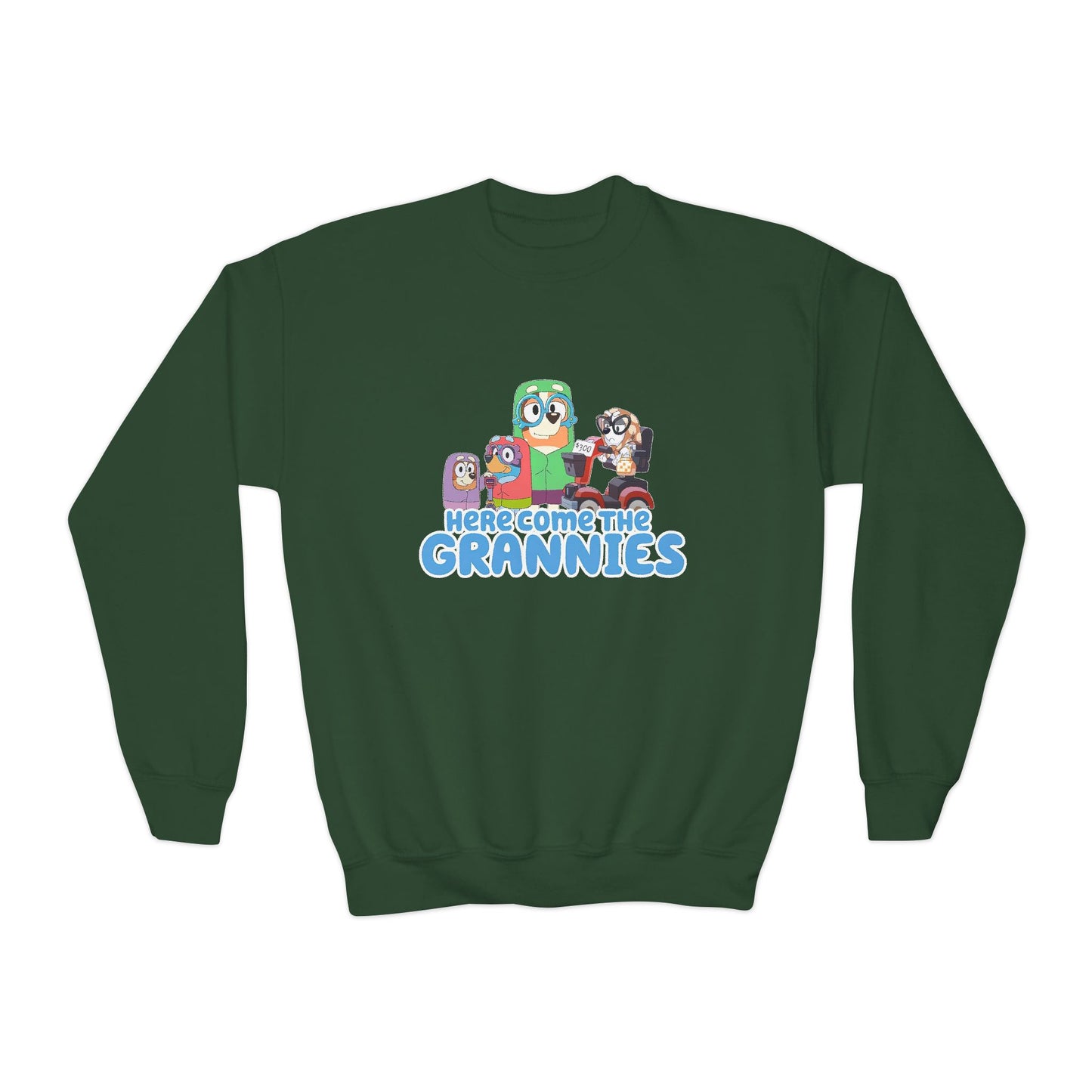 Here comes the grannies Youth Crewneck Sweatshirt