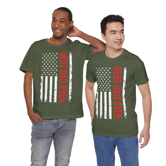 Best Dad Ever Jersey Short Sleeve Tee
